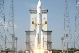 Despegue por primera vez de la versión más potente del cohete europeo Ariane 6, con 32 satélites de comunicaciones a bordo.