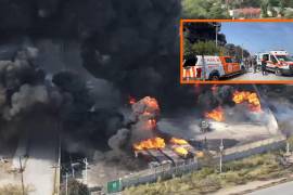 Incendio en Pesquería | Cortesía de Protección Civil Nuevo León