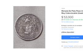 Esta moneda mexicana de plata, ofertada en 53 mil pesos es una pieza que destaca en el ámbito del coleccionismo por su exclusividad y potencial de revalorización.