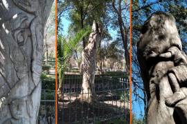 Conjunto de esculturas talladas por Benjamín Martínez en la Alameda Zaragoza, que representan distintas figuras y simbolismos de la infancia, la fauna y la naturaleza.
