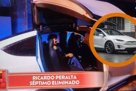 Peralta fue el primero de los eliminados que fue transportado al estudio desde un Tesla.