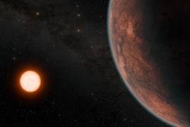 Representación artística de Gliese 12 b en órbita alrededor de una enana roja fría. Su estudio ayudará a conocer más sobre cómo los planetas cercanos a sus estrellas conservan o pierden sus atmósferas.