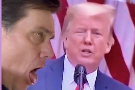 Jim Carrey le tose en la cara a Donald Trump (video)