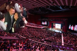 Andy López Beltrán en el aniversario 15 de Morena en el Auditorio Nacional