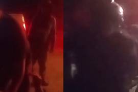 Los mineros fueron auxiliados por elementos de Protección Civil y trasladados para recibir atención médica.