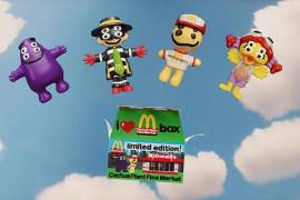 Los juguetes incluyen versiones rediseñadas de las famosas mascotas de McDonald’s, como Grimace, Hamburglar y Birdie, además de una nueva llamada Cactus Buddy