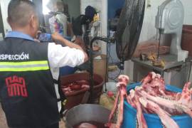 El titular de la dependencia municipal, Raúl Gerardo Rodríguez García, informó que se procedió a colocar sellos en los congeladores de esta supuesta carnicería.