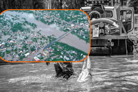 Fuertes lluvias en Veracruz destruyen puente provisional