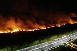 Incendio arrasa manglares en Campeche