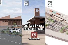 Entre áreas verdes, espacios deportivos y conexión con zonas industriales, así se proyectan las estaciones que recibirán al nuevo tren de pasajeros en Saltillo, Ramos Arizpe y Derramadero.