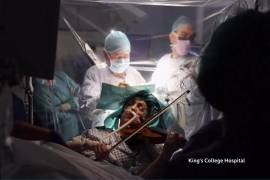 Mira cómo la violinista Dagmar Turner toca el violín mientras la operan de un tumor cerebral
