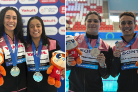 México acumula cuatro medallas de plata en el Mundial de Clavados de Singapur 2025.