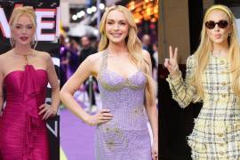 Con looks en tonos pastel y cortes clásicos, Lohan ha marcado tendencia en cada alfombra roja.