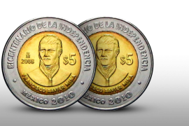 Las monedas conmemorativas de 5 pesos, que actualmente se venden en plataformas como Mercado Libre por cifras de hasta 250 mil pesos.