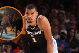 VIDEO | Aficionados de Knicks acorralan a Victor Wembanyama y le arrojan un huevo en Nueva York