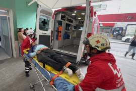 El joven fue valorado por paramédicos de la Cruz Roja y trasladado a un hospital.