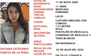 Dayana, de 17 años, permanece como no localizada.
