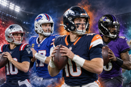Bo Nix, Josh Allen, Lamar Jackson, Drake Maye y Trevor Lawrence lideran a los principales aspirantes de la AFC para la temporada 2026 de la NFL.