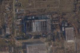 Imagen satelital tomada por Planet Labs PBC el martes 20 de octubre de 2026 muestra un centro de datos que sufrió daños graves en un ataque de dron ucraniano el 8 de octubre, en Sasovo, en la región rusa de Ryazan.
