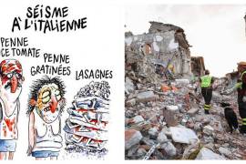 Amatrice, localidad italiana arrasada por terremoto, demanda a “Charlie Hebdo”