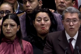 Durante la participación del coordinador de Morena en la Cámara de Diputados, Ricardo Monreal, la legisladora morenista por Michoacán, María Damaris Silva no disimuló su descontento.