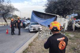 Los hechos se registraron la tarde de este viernes sobre la autopista Monterrey-Saltillo en el municipio de Santa Catarina
