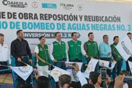 Manolo Jiménez encabezó el arranque de obras para la reposición y reubicación del cárcamo de bombeo de aguas negras número 3 en Piedras Negras.