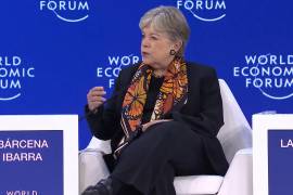 Alicia Bárcena Ibarra, secretaria de Medio Ambiente y Recursos Naturales, durante su participación en el Foro Económico Mundial.