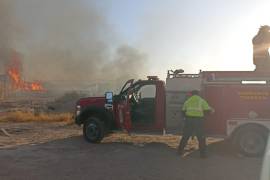 Algunos de los vecinos incendiaron sus casas hechas de cartón y madera en un intento por evitar el desalojo en Torreón.