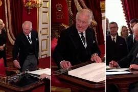 El nuevo monarca británico se ofuscó durante un momento clave de la ceremonia