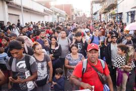 Según el Gobierno mexicano, la migración irregular a través de México subió un 193 % interanual hasta un récord de más de 712 mil personas. FOTO: CUARTOSCURO.