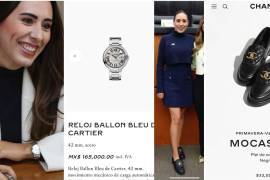 Unos mocasines de más de 33 mil pesos y un reloj de 165 mil son dos de los artículos que se exhibieron.