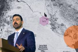 El primer ministro iraquí Ali al-Zaidi habló en la Cumbre Empresarial de Irak de Estados Unidos en la Cámara de Comercio de EU, el 17 de julio de 2026.