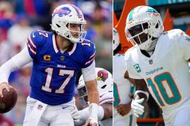 Josh Allen y Tyreek Hill destacaron con sus equipos en los partidos que Bills y Dolphins disputaron dentro de la Semana 1.