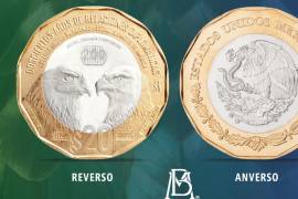 Conmemorando el bicentenario de las relaciones diplomáticas de México con EU, Banxico lanzó el pasado miércoles una moneda de 20 pesos conmemorativa.