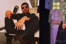 Momento en que Natanael Cano rompe la laptop del DJ durante su presentación en el Baja Beach Fest 2025.