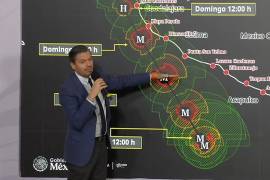 El SMN advierte sobre lluvias de hasta 300 milímetros, vientos intensos y oleaje elevado por la interacción de un ciclón tropical y el frente frío número 2.