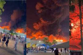 Un incendio en la Nave 1 de la Feria Tabasco 2026 dejó cinco muertos; autoridades investigan las causas del siniestro en Villahermosa.