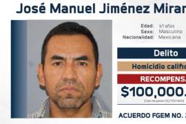 La Fiscalía de Michoacán ofrece recompensa de 100 mil pesos por José Manuel Jiménez, jefe de escoltas del alcalde Carlos Manzo asesinado en Uruapan en el caso vigente hoy**
