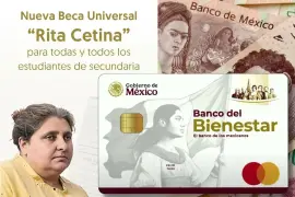 La Beca ‘Rita Cetina’ está en la etapa de entrega de tarjetas por el Banco Bienestar, con el apoyo económico se busca que estudiantes de secundarias públicas reciban el dinero para continuar sus estudios.