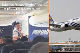 Pasajeros grabaron el momento, permanecieron dentro del avión por varias ocho horas.