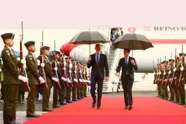 El rey Felipe VI de España llega al Palacio Nacional de México