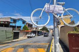 La bicicleta, que fungía como memorial, fue sustraída en la madrugada.