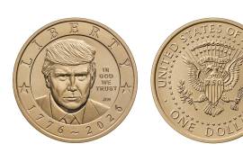 La Casa de Moneda de Estados Unidos inició la producción de una nueva moneda de un dólar con la imagen del presidente Donald Trump.