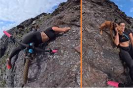 La influencer y ciclista de montaña española, Cecilia Sopeña, compartió en redes sociales el terrorífico momento que vivió, tras casi caer al acantilado durante un trayecto.