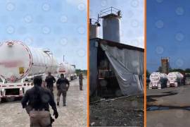 FGR y SSPC aseguraron más de un millón de litros de posible hidrocarburo en Cadereyta, Nuevo León, durante un cateo en un predio.