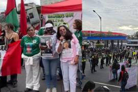 Madres Buscadoras se encaminan al Estadio Azteca