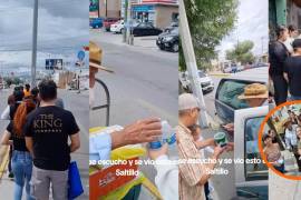 Ciudadanos se reunieron para comprar botellas de agua y burbujas a Don Blas en el bulevar Eulalio Gutiérrez.