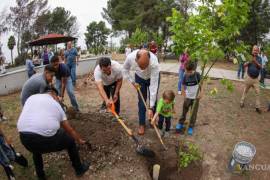 El diputado hace algunas semanas estuvo regalando arbolitos para reforestar Saltillo.