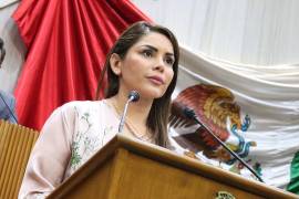 Karina Barrón contendió por un escaño en el Senado en 2024, tras su derrota se sumó al gobierno de Monterrey.
